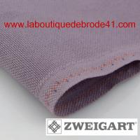 Toile a broder zweigart lugana 3835 10 fils lavande 5045