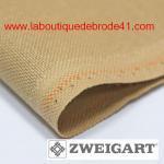 Toile a broder zweigart lugana 3835 10 fils mushroom 312