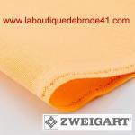 Toile a broder zweigart murano 3984 12 6 fils abricot 4096