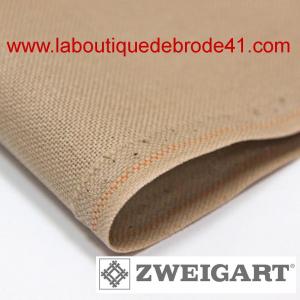 Toile a broder zweigart murano 3984 12 6 fils beige 306