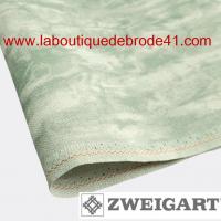 Toile a broder zweigart murano vintage 3984 12 6 fils marbree sapin 7440
