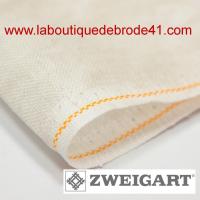 Toile broder zweigart de lin edinburgh 3217 14 fils marbre vintage marron 1080