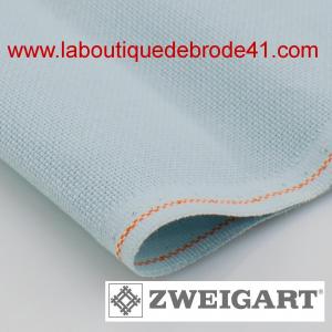 Toile zweigart extra fine aida 8 pts 3326 smokey blue 5018