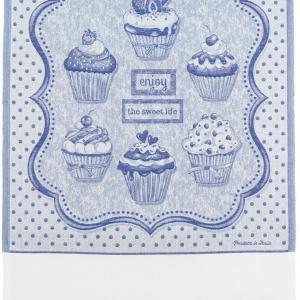 Torchon a broder cuisine cupcakes bleu aida 6 pts 2 