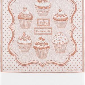 Torchon a broder cuisine cupcakes terracotta aida 6 pts