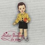 Vi 42 garcon culotte courte marron bouton bois atelier bonheur du jour